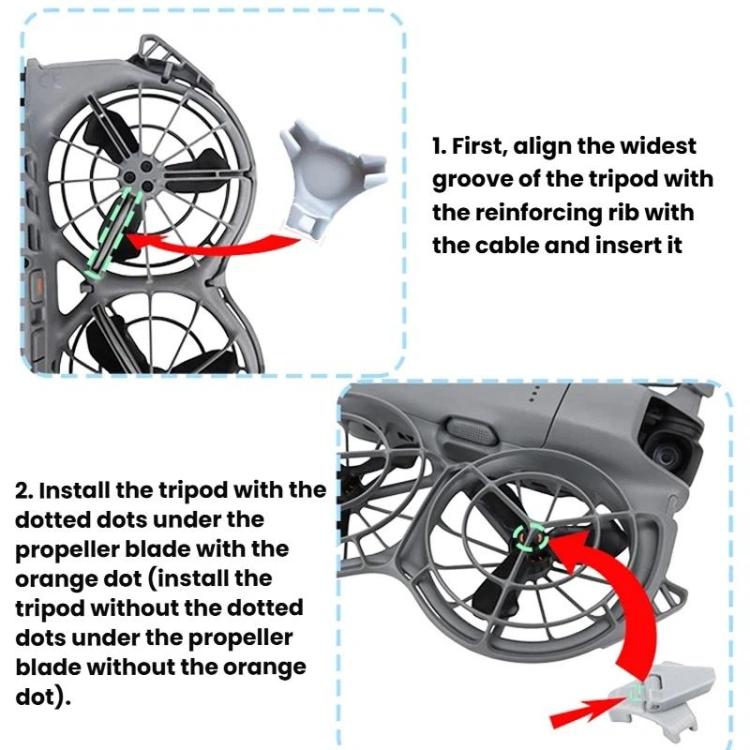Kit de protección contra impactos para el fuselaje del DJI Neo 2 CQT (9 piezas/set): parachoques, cubierta protectora y soporte plegable., 9pcs /Set