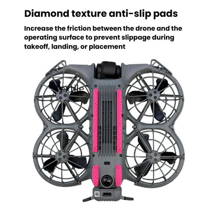 Pegatinas antideslizantes y antidesgaste para pies de DJI Neo 2 CQT. Pegatinas adhesivas removibles con respaldo. Pegatinas marcadoras de batería.