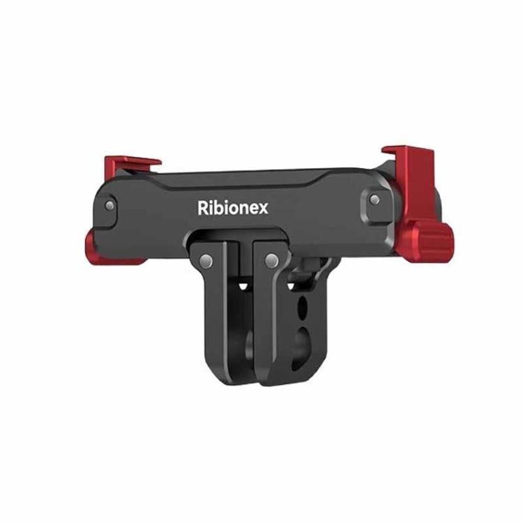 Adaptador de liberación rápida magnético de doble cara Ribionex para DJI Osmo Action 6 / Nano, con 2 garras y rosca para trípode de 1/4 de pulgada.