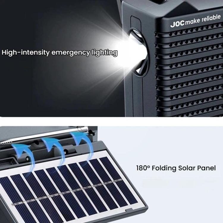 Radio solar de banda completa JOC TG-099BT-S con linterna y Bluetooth portátil, JOC TG-099BT-S