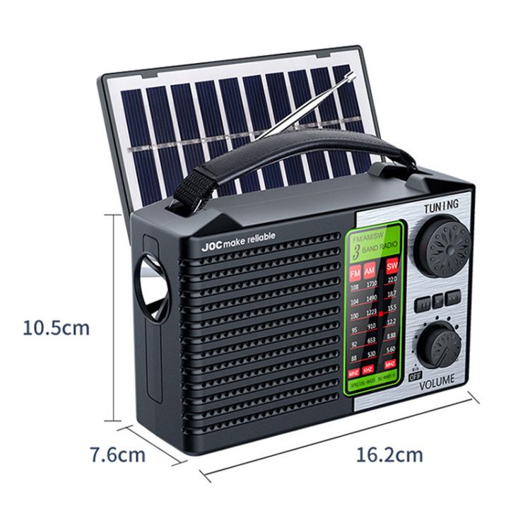 Radio solar de banda completa JOC TG-099BT-S con linterna y Bluetooth portátil, JOC TG-099BT-S