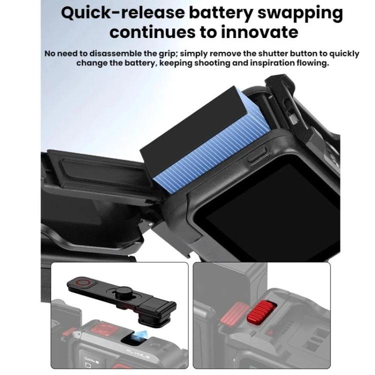 Accesorios de expansión para la jaula de la cámara Insta360 Ace Pro / 2 Flymile, Universal Holder, Set Plastic Version
