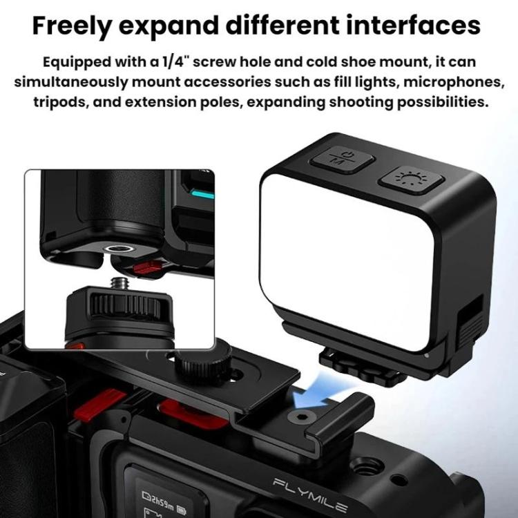Accesorios de expansión para la jaula de la cámara Insta360 Ace Pro / 2 Flymile, Universal Holder, Set Plastic Version