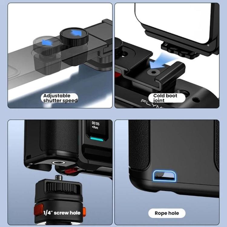 Accesorios de expansión para la jaula de la cámara Insta360 Ace Pro / 2 Flymile, Universal Holder, Set Plastic Version