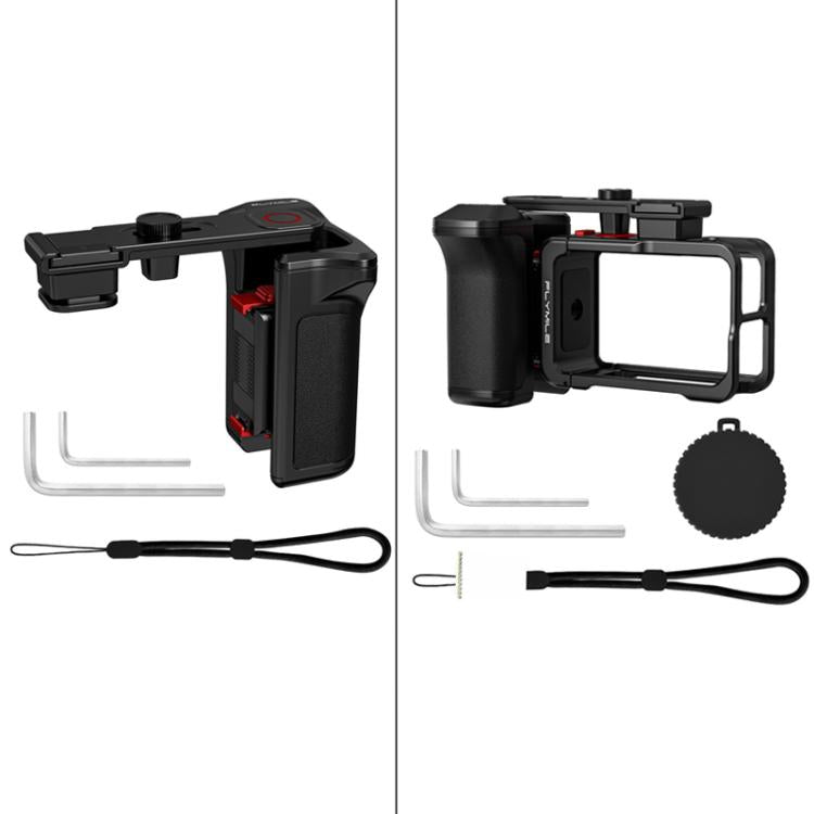 Adaptador Flymile extendido tipo jaula para DJI Osmo Action 4 / 3 / 5 Pro, Handle, Set Plastic Version