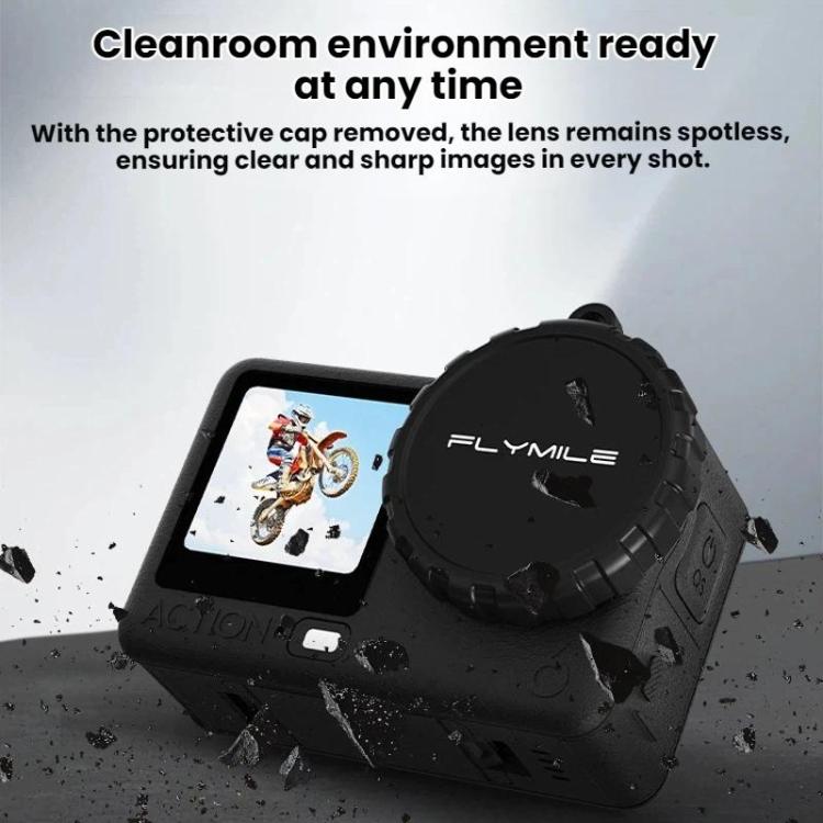Tapa protectora de silicona antipolvo Flymile para lente de DJI Osmo Action 6
