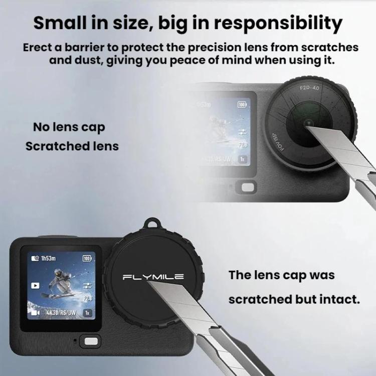 Tapa protectora de silicona antipolvo Flymile para lente de DJI Osmo Action 6
