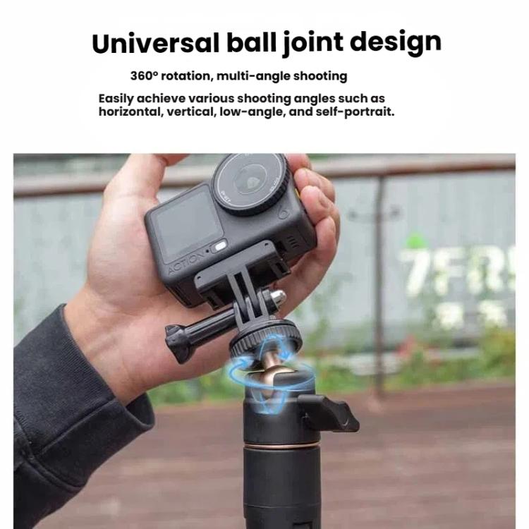 Trípode extensible de 1,2 m para selfies con trípode para cámaras de acción, con rótula giratoria de 360 grados.