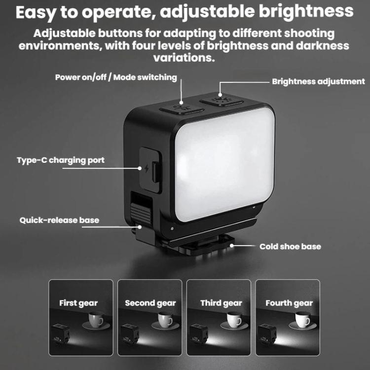 Luz magnética para selfies Flymile para DJI Osmo Action 6 / Osmo Nano, For DJI Osmo Aciton 6 / Osmo Nano