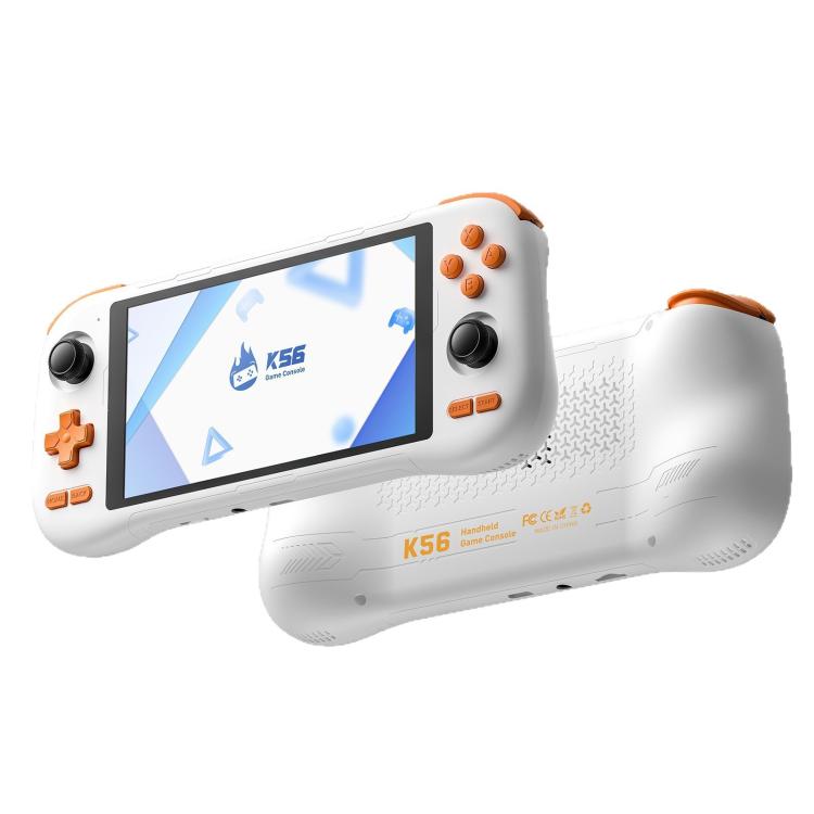 Consola de juegos retro K56 con pantalla táctil de 5,5 pulgadas, sistema operativo Android 14 y interfaz ES-DE para un juego más rápido., Without Game Card, 6+128G