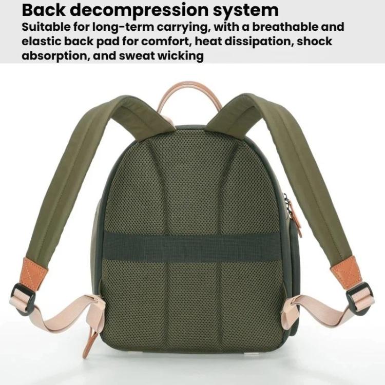 Bolsa de hombro informal para cámara Cwatcun D249, descomprimida, con acceso rápido para cámaras DSLR., Small Army Green, Medium Army Green