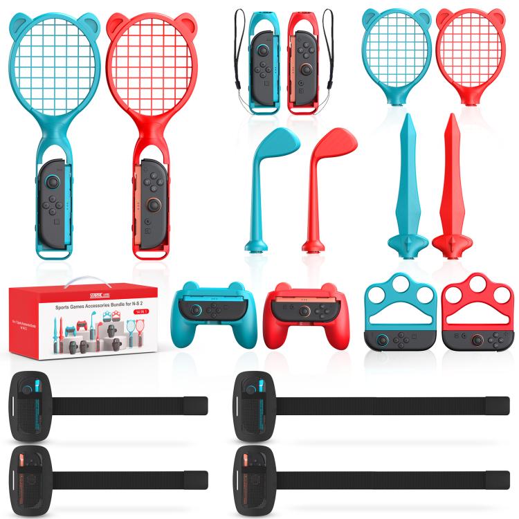 Juego de juegos STARTRC: Gamepad, deportes, esgrima, tenis, raqueta, carreras, volante, For Nintendo Switch 2 14 In 1