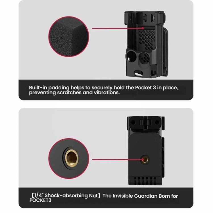Soporte magnético para DJI Osmo Pocket 3 con base ajustable de 180 grados para vlogging estable.