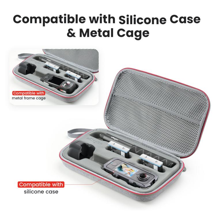Estuche de transporte mediano aMagisn para Insta360 X4 Air/X4/X5 con carcasa rígida de EVA e interior suave extraíble., For Insta360 X4 Air/X4/X5