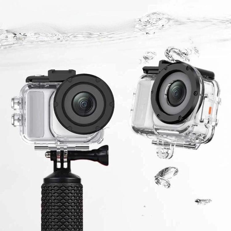 Para Insta360 GO Ultra, kit de carcasa impermeable de 60 m para buceo con doble zapata fría.