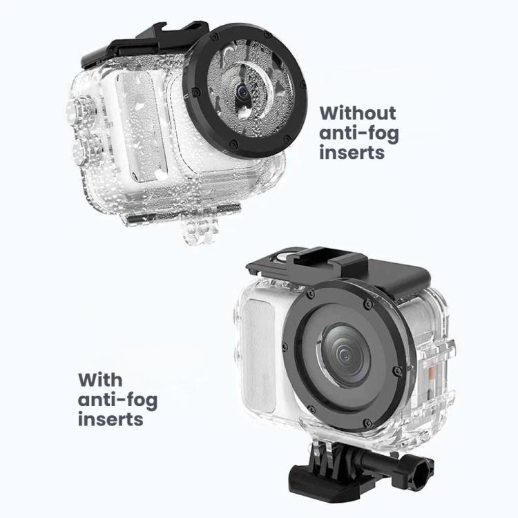 Para Insta360 GO Ultra, kit de carcasa impermeable de 60 m para buceo con doble zapata fría.