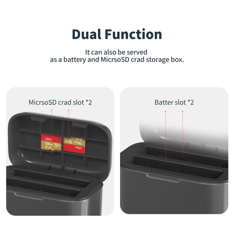 Estuche de carga rápida AMagisn para Insta360 X4 Air, cargador de batería portátil y caja de almacenamiento., PM14