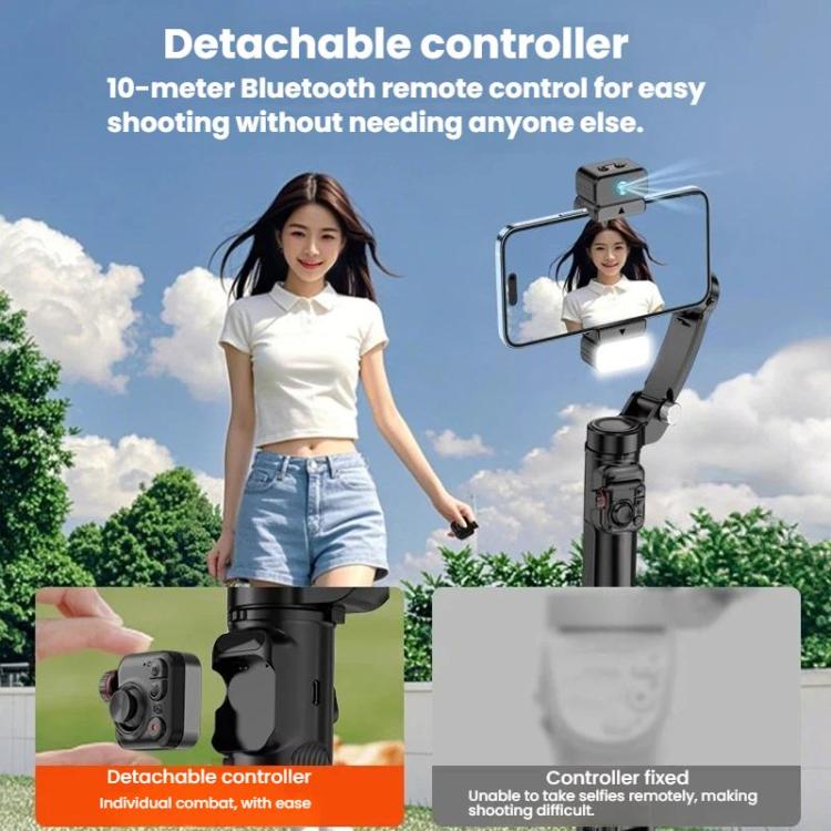 Estabilizador de mano Selfieshow M02 con estabilización antivibración y seguimiento facial de 3 ejes., Standard, Premium Edition