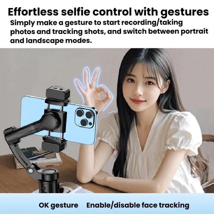 Estabilizador de mano Selfieshow M02 con estabilización antivibración y seguimiento facial de 3 ejes., Standard, Premium Edition