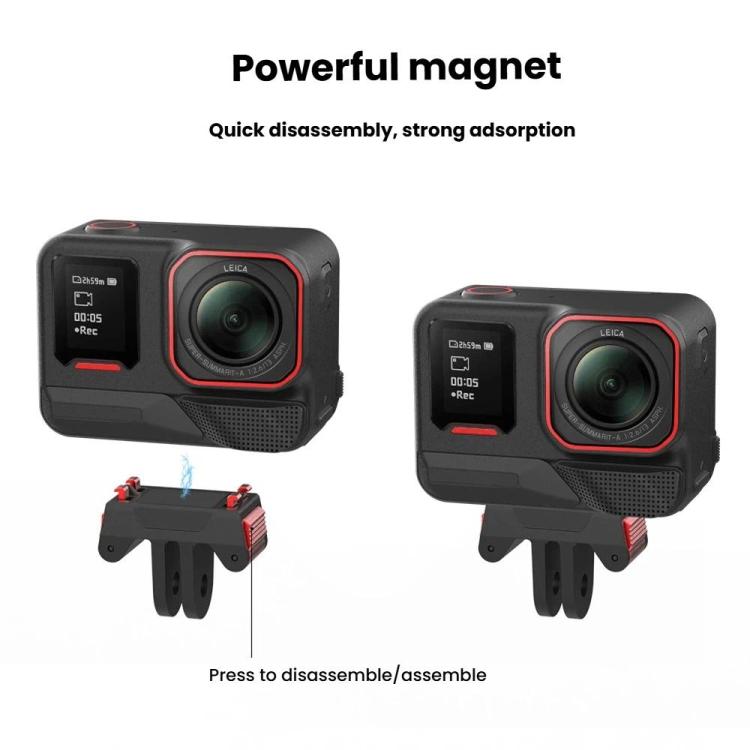 Base adaptadora magnética de liberación rápida para Insta360 X5, Ace Pro 2, Ace Pro, 2-claw Magnetic Adapter