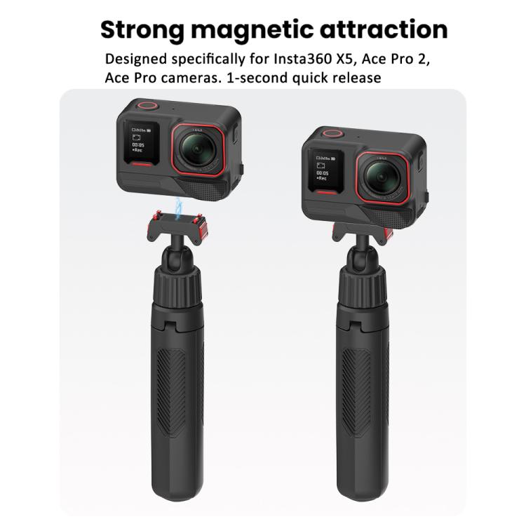 Trípode magnético de liberación rápida para selfies Insta360 X5 / Ace Pro 2 / Ace Pro con rotación de 360 grados., for Insta360 X5, Ace Pro 2, Ace Pro