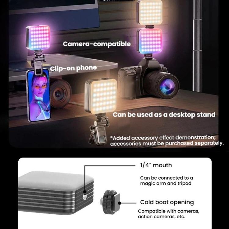 Luz de relleno LED portátil, luz de bolsillo de mano para fotografía con smartphone y transmisiones en directo., D12, D12s, D10, D10s