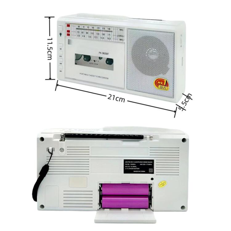 Reproductor de casetes magnéticos con energía solar y radio/grabadora inalámbrica de onda corta.