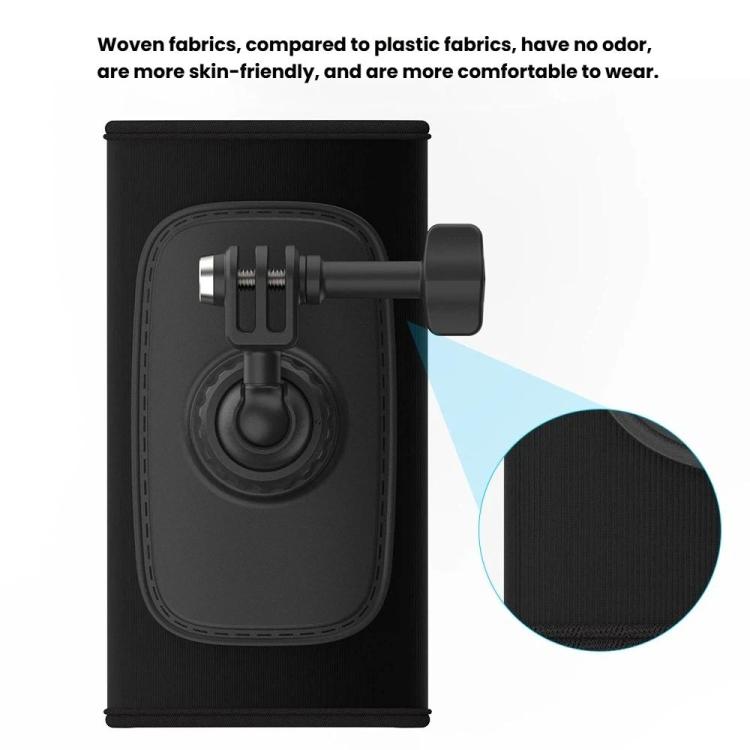 Soporte universal para correa de hombro para cámaras de acción con rótula giratoria de 360 grados para grabación POV manos libres.