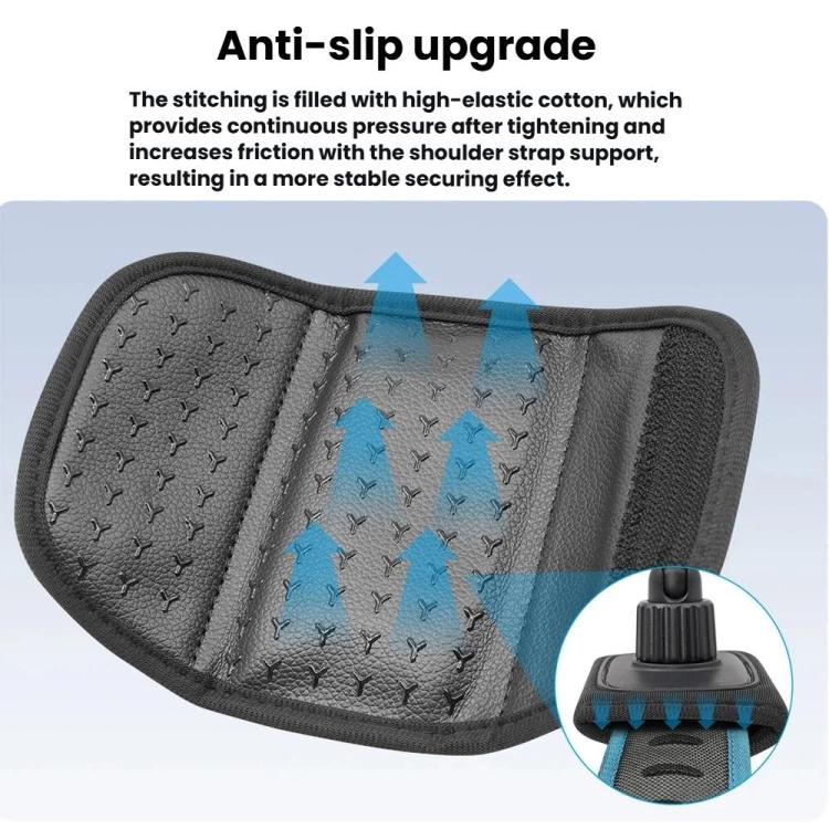 Soporte universal para correa de hombro para cámaras de acción con rótula giratoria de 360 grados para grabación POV manos libres.
