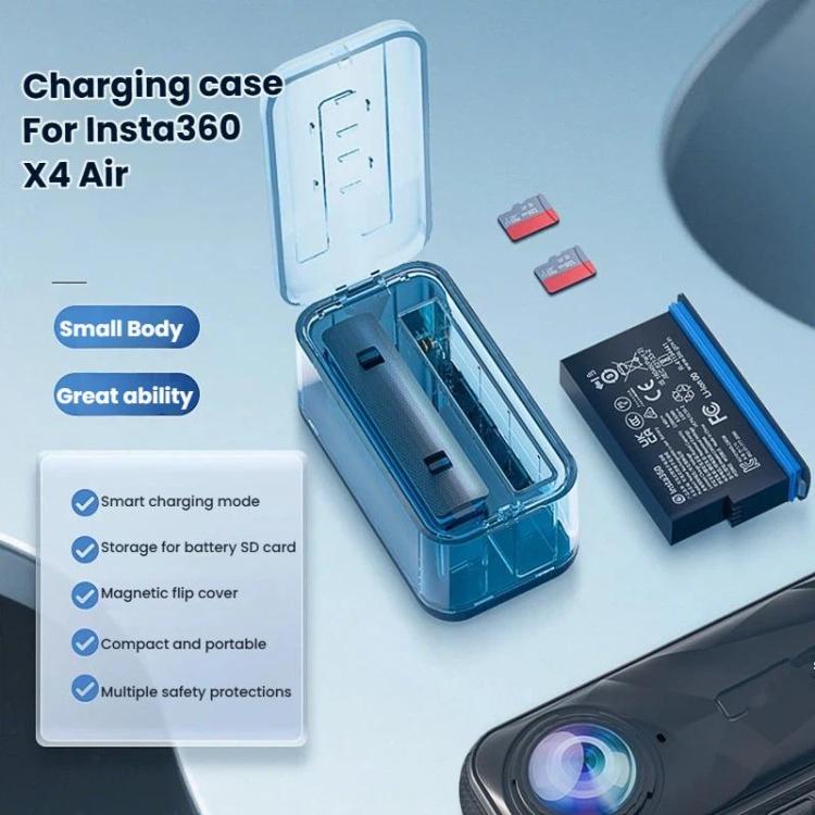 Estuche de carga rápida de doble canal con pantalla digital para batería Insta360 X4 Air, For Insta360 X4 Air