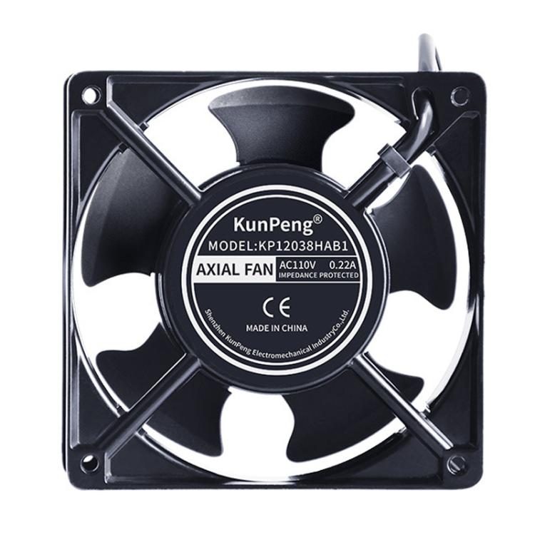 Ventilador de refrigeración industrial KunPeng de 23 W y 12 cm con rodamiento de bolas y humidificador., 110V, 220V, 380V