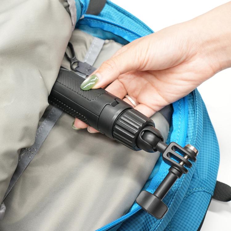 Mini trípode de mano ajustable de 19 a 43 cm con cabezal giratorio de 360 grados para cámaras de acción universales., 2-claw version