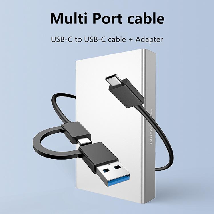 Carcasa móvil para disco duro Blueendless U35KS SAS/SATA de 2,5/3,5 pulgadas para ordenadores de sobremesa y portátiles, carcasa metálica completa para SSD., US Plug, EU Plug, UK Plug, AU Plug