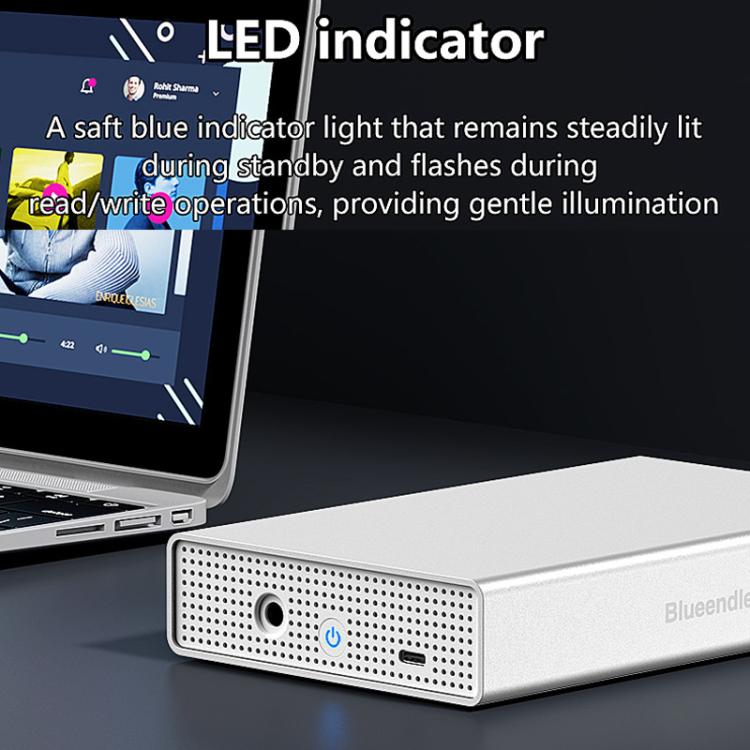 Carcasa móvil para disco duro Blueendless U35KS SAS/SATA de 2,5/3,5 pulgadas para ordenadores de sobremesa y portátiles, carcasa metálica completa para SSD., US Plug, EU Plug, UK Plug, AU Plug