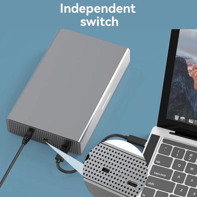 Carcasa para disco duro Blueendless U35K de 3,5/2,5 pulgadas, totalmente metálica, USB 3.0 / Tipo-C, SATA de alta velocidad, portátil., US Plug, EU Plug, UK Plug, AU Plug