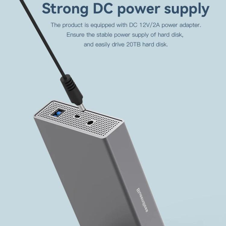 Carcasa para disco duro Blueendless U35K de 3,5/2,5 pulgadas, totalmente metálica, USB 3.0 / Tipo-C, SATA de alta velocidad, portátil., US Plug, EU Plug, UK Plug, AU Plug