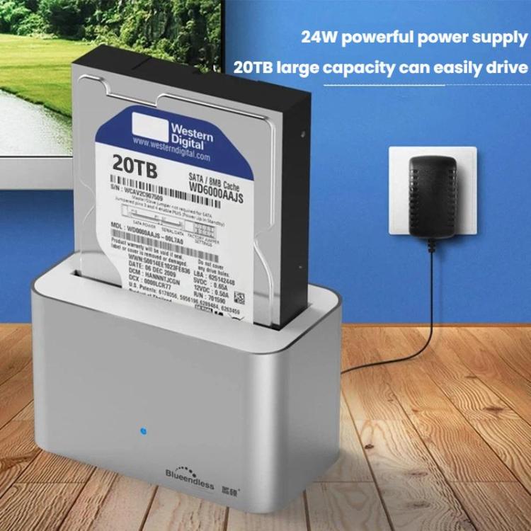 Carcasa externa portátil para disco duro Blueendless HD01 de 2,5/3,5 pulgadas con USB 3.0 para ordenadores de sobremesa y SATA., US Plug, EU Plug, UK Plug, AU Plug