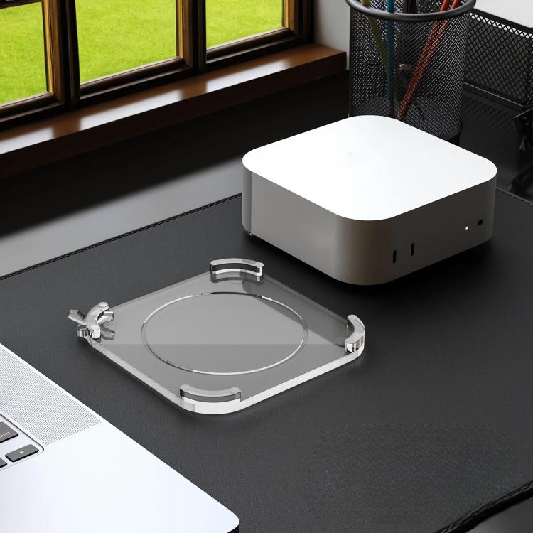 Soporte de escritorio antideslizante de acrílico con base segura para Mac Mini M4/M4 Pro, For Mac Mini M4/M4 Pro