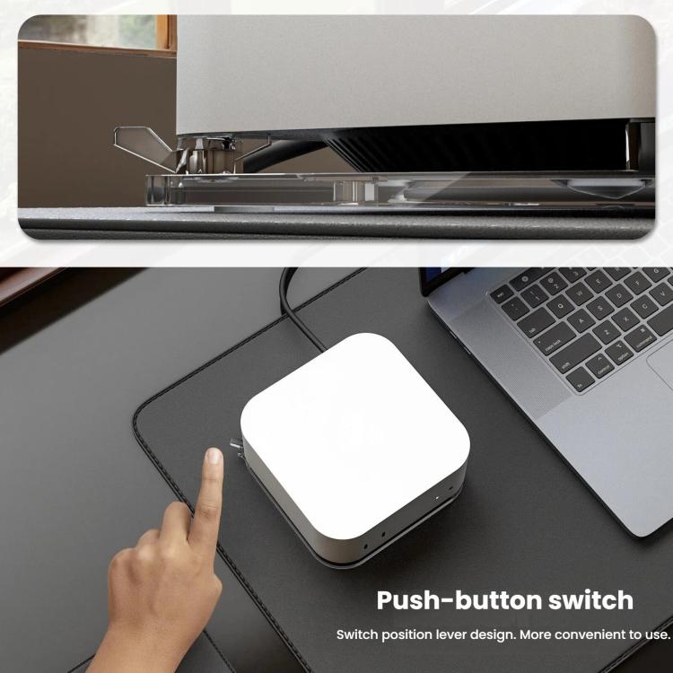 Soporte de escritorio antideslizante de acrílico con base segura para Mac Mini M4/M4 Pro, For Mac Mini M4/M4 Pro