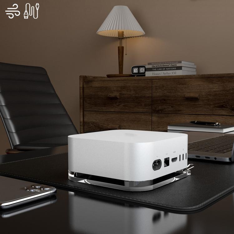 Soporte de escritorio antideslizante de acrílico con base segura para Mac Mini M4/M4 Pro, For Mac Mini M4/M4 Pro