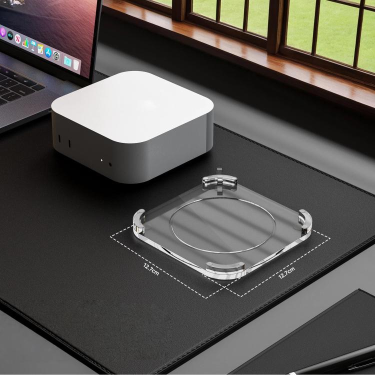 Soporte de escritorio antideslizante de acrílico con base segura para Mac Mini M4/M4 Pro, For Mac Mini M4/M4 Pro