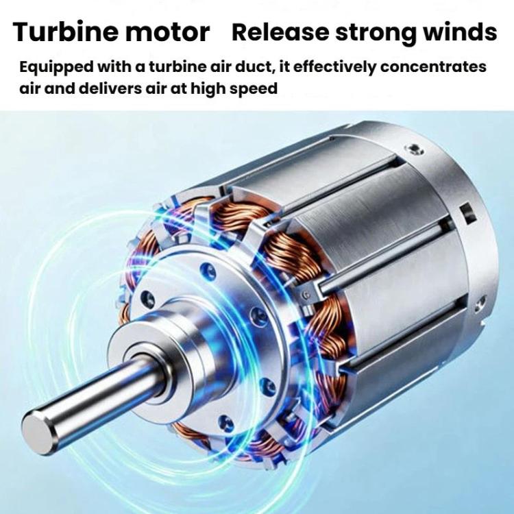 Ventilador de tubo curvo de alta velocidad F21 Mini Turbo Portátil con Pantalla Digital Ventilador de Mano de Alta Potencia