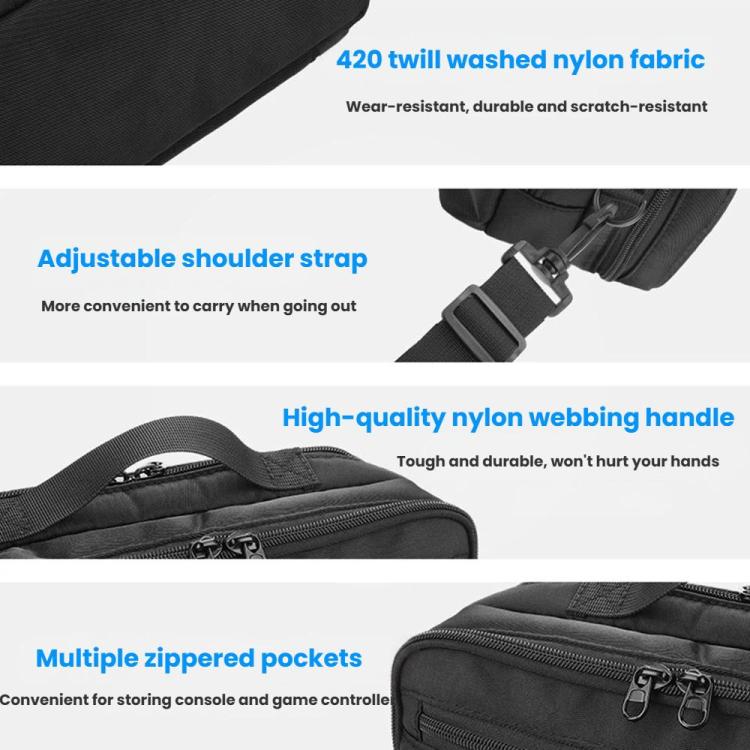 Funda de transporte para Nintendo Switch 1/2. Bolso bandolera protector con compartimento acolchado para consola, mandos y accesorios.