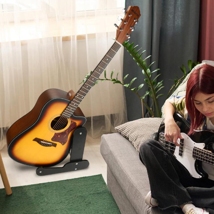 Soporte vertical de madera para guitarras eléctricas, acústicas y clásicas de 39 a 41 pulgadas. Soporte para almacenamiento y exhibición.
