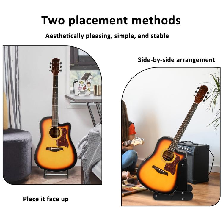 Soporte vertical de madera para guitarras eléctricas, acústicas y clásicas de 39 a 41 pulgadas. Soporte para almacenamiento y exhibición.