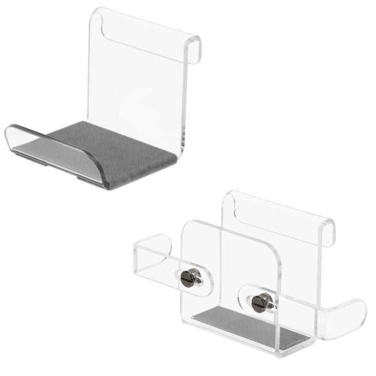 Colgador superior acrílico con doble gancho para consola PS5, ideal para guardar el mando, los auriculares y el disco duro.