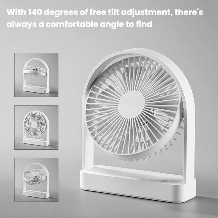 Ventilador de escritorio mini delgado F3A, ventilador de escritorio USB silencioso portátil recargable