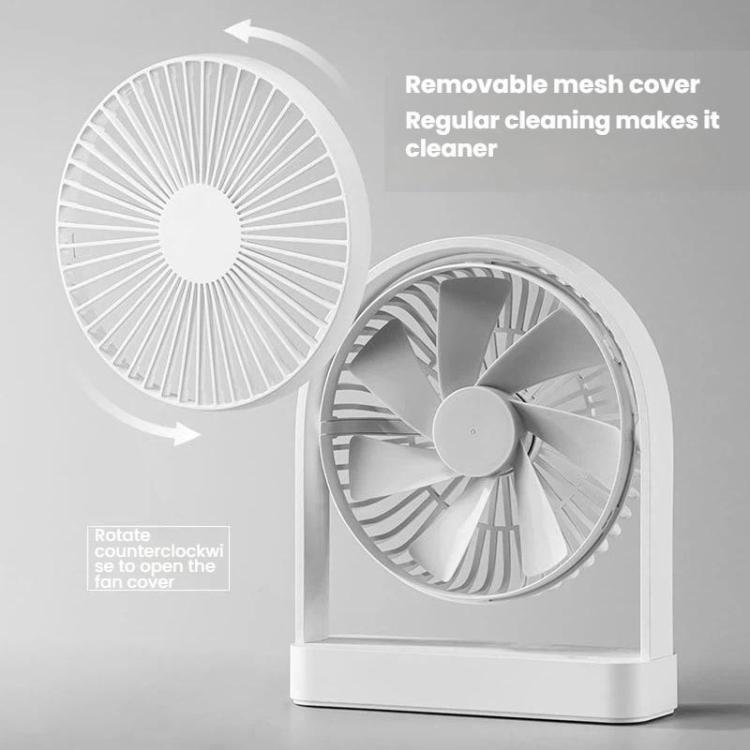 Ventilador de escritorio mini delgado F3A, ventilador de escritorio USB silencioso portátil recargable