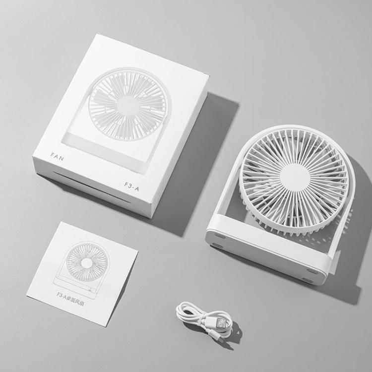Ventilador de escritorio mini delgado F3A, ventilador de escritorio USB silencioso portátil recargable