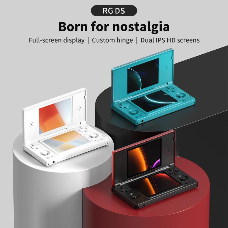 Consola de juegos portátil ANBERNIC RG DS Flip de doble pantalla con pantalla táctil IPS de 4 pulgadas y dispositivo de juegos con IA (3+32 GB)